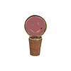 All the Luck in the World Flessenstopper Messing Smiley Roze