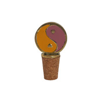 Bottle Stopper Messing Yinyang Pink Orange
