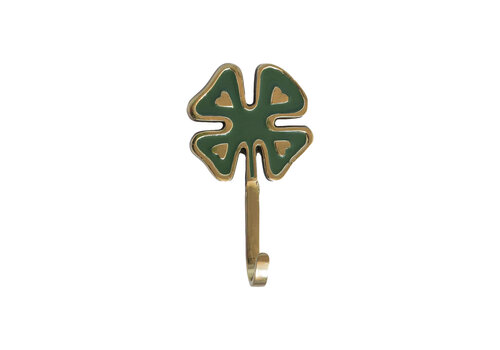 All the Luck in the World Hook Brass Lucky Clover