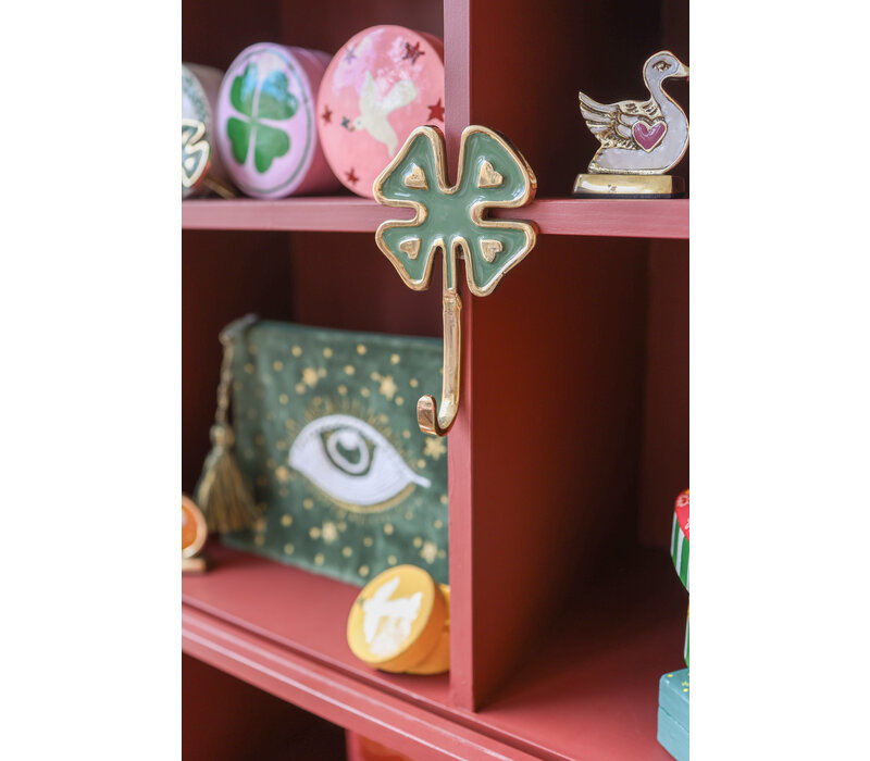 Hook Brass Lucky Clover