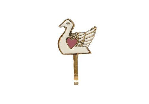 All the Luck in the World Hook Brass Swan