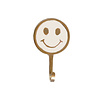 All the Luck in the World Hook Brass Smiley White