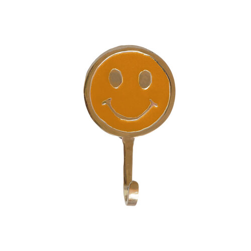 Hook Brass Smiley Orange 