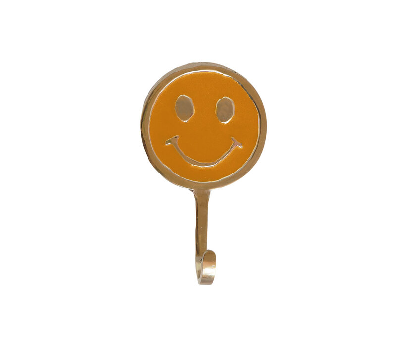 Haak Messing Smiley Oranje
