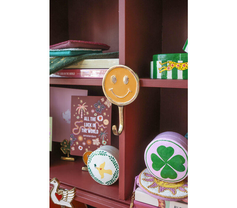 Hook Brass Smiley Orange