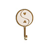 All the Luck in the World Hook Brass Yinyang White