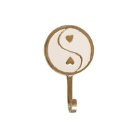 Hook Brass Yinyang White