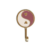 Hook Brass Yinyang Pink White