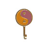 All the Luck in the World Hook Brass Yinyang Orange Pink