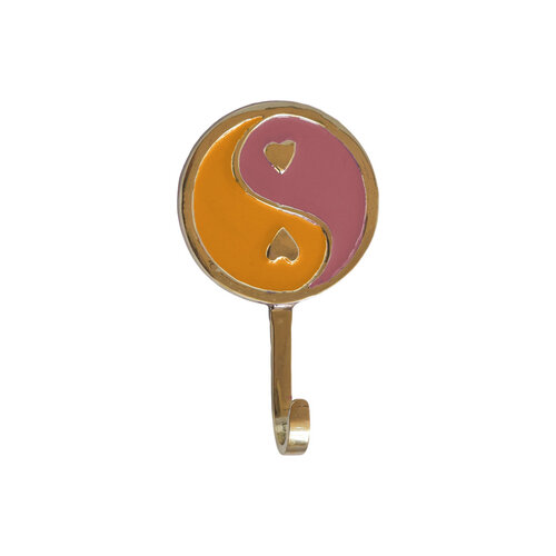 Hook Brass Yinyang Orange Pink 