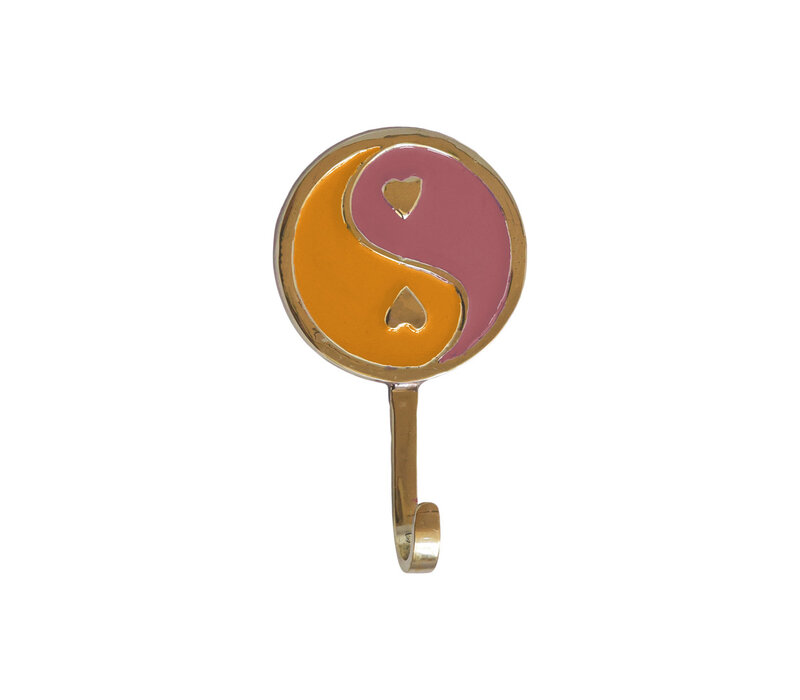 Hook Brass Yinyang Orange Pink