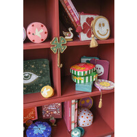 Square Pouch Smiley Burgundy