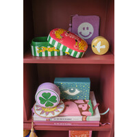 Vierkante Etui Smiley Pink