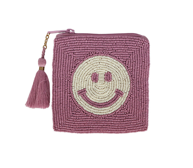 Vierkante Etui Smiley Pink
