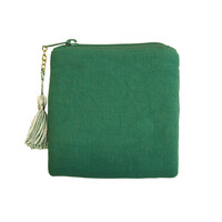 Square Pouch Lucky Clover Green