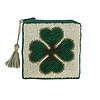All the Luck in the World  Vierkante Portemonnee Lucky Klaver Groen