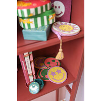 Coaster Green Smiley Pink Eyes