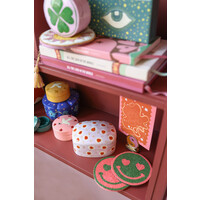 Coaster Green Smiley Pink Eyes