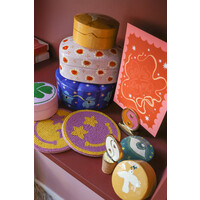 Coaster Lilac Smiley Yellow Eyes