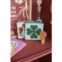 Square Pouch Lucky Clover Green
