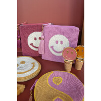 Vierkante Etui Smiley Pink