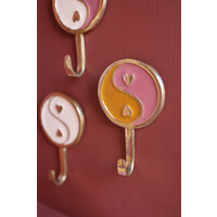 Hook Brass Yinyang Orange Pink
