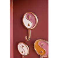Hook Brass Yinyang Pink White