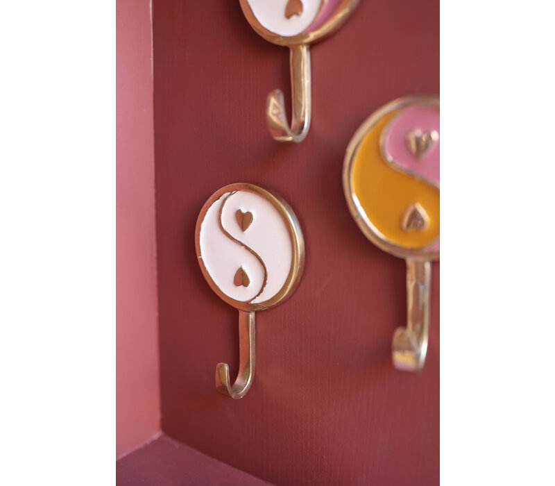 Hook Brass Yinyang White