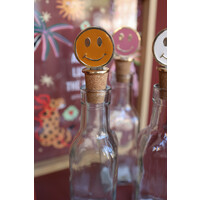 Bottle Stopper Messing Smiley Orange