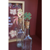 Bottle Stopper Messing Lucky Clover