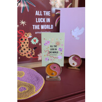 Cardholder Brass Yinyang Orange Lilac
