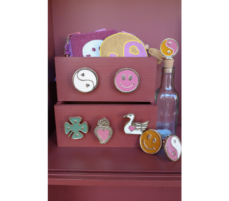 Doorknob Brass Heart Fire