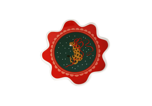 All the Luck in the World Serving Plate Leopard and Bow