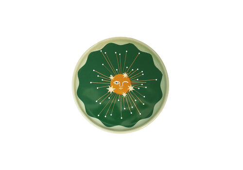All the Luck in the World Small Green Plate Moon