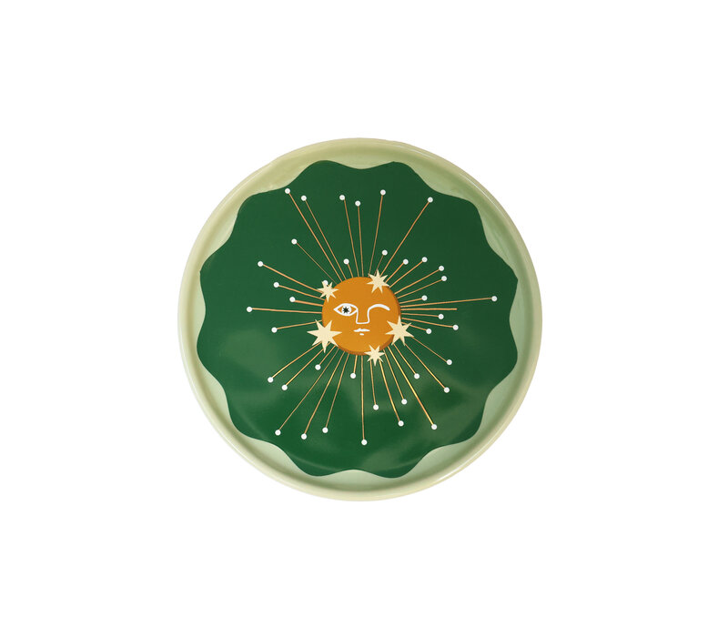 Small Green Plate Moon