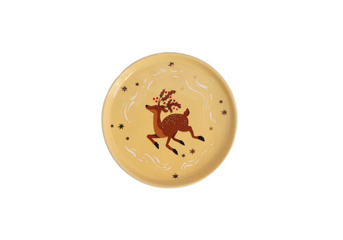 All the Luck in the World Small Plate Reindeer