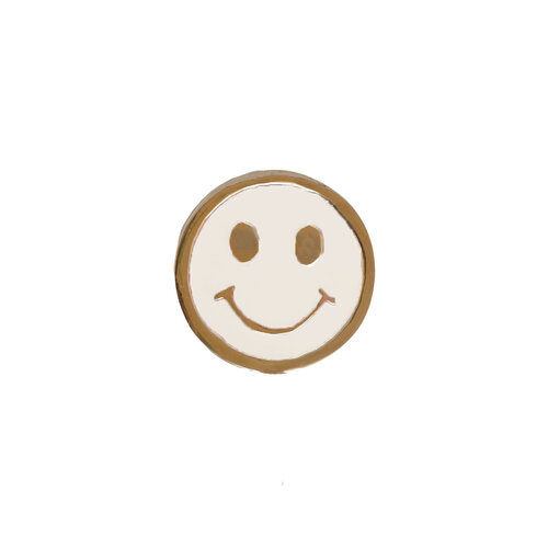 Deurknop Messing Smiley Wit 