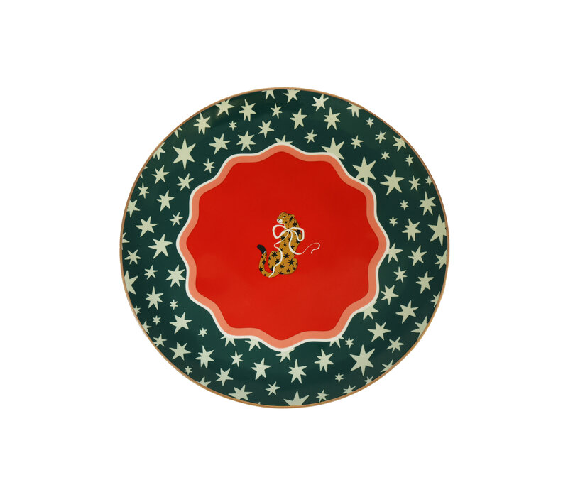 Plate Leopard and Bow