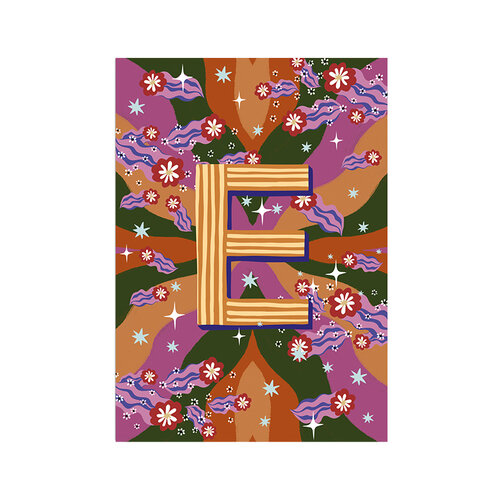 Kaart Monogram - E 