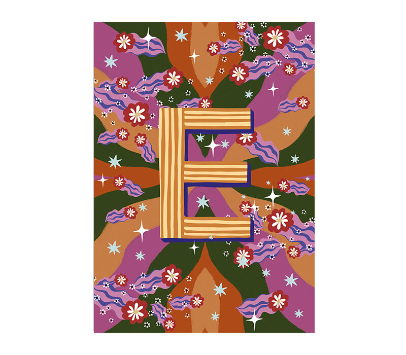 Card Monogram - E