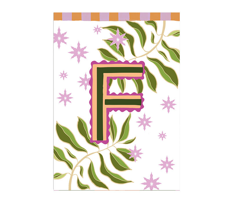 Card Monogram - F