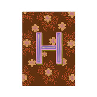 Card Monogram - H
