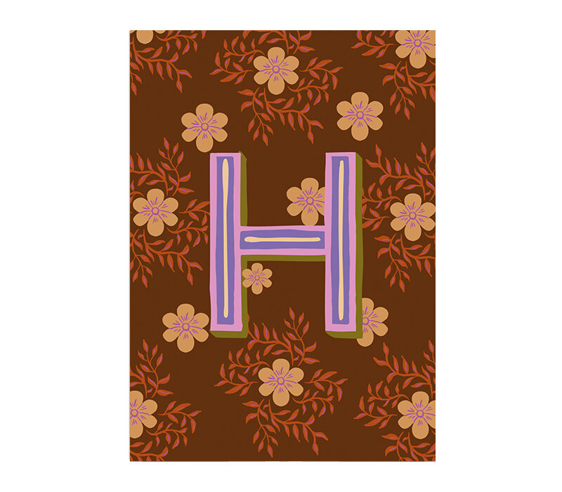 Card Monogram - H