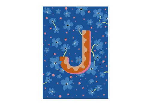 All the Luck in the World Kaart Monogram - J
