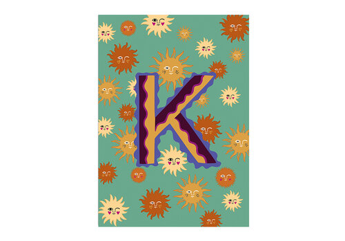 All the Luck in the World Kaart Monogram - K