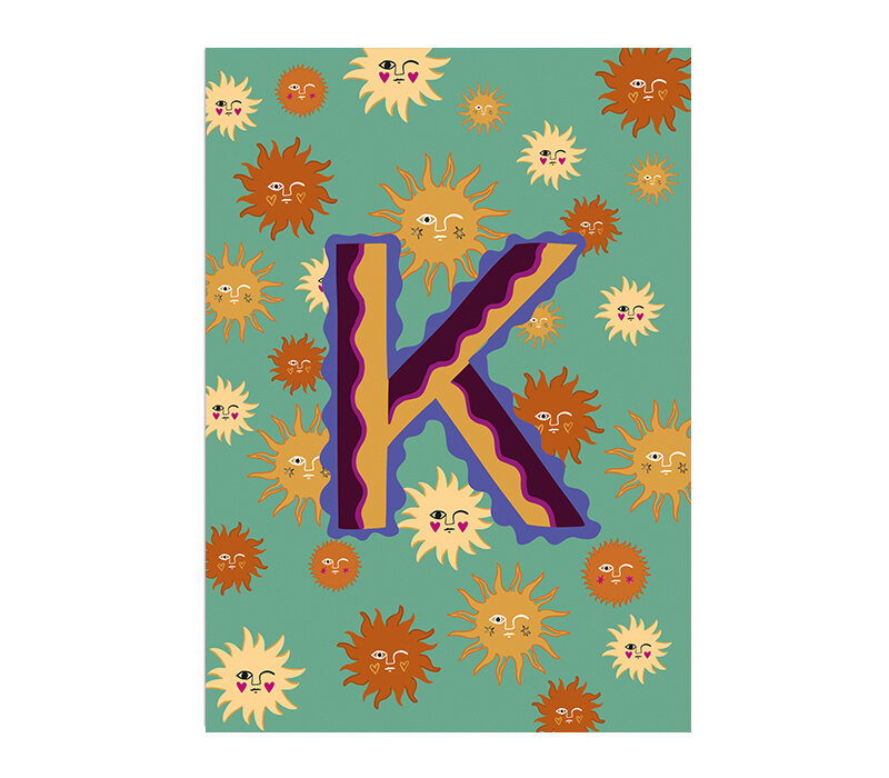 Card Monogram - K