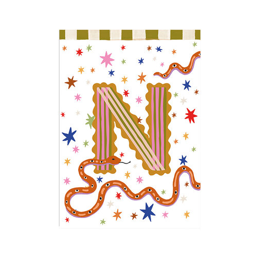 Kaart Monogram - N 
