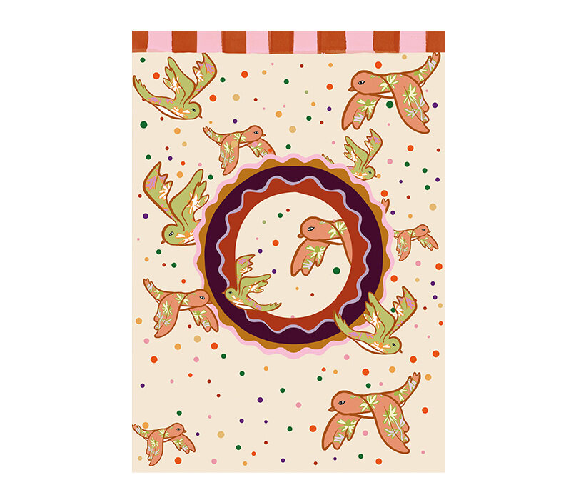 Card Monogram - O