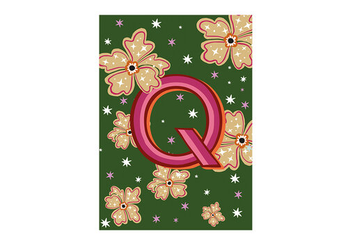 All the Luck in the World Kaart Monogram - Q