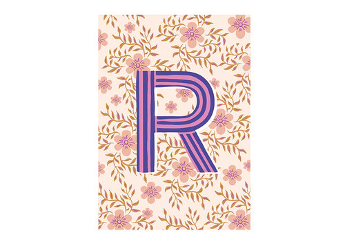 All the Luck in the World Kaart Monogram - R
